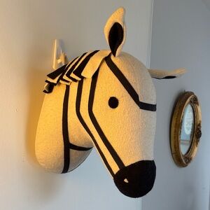 Zebra Wall Mount Decor in Black and White